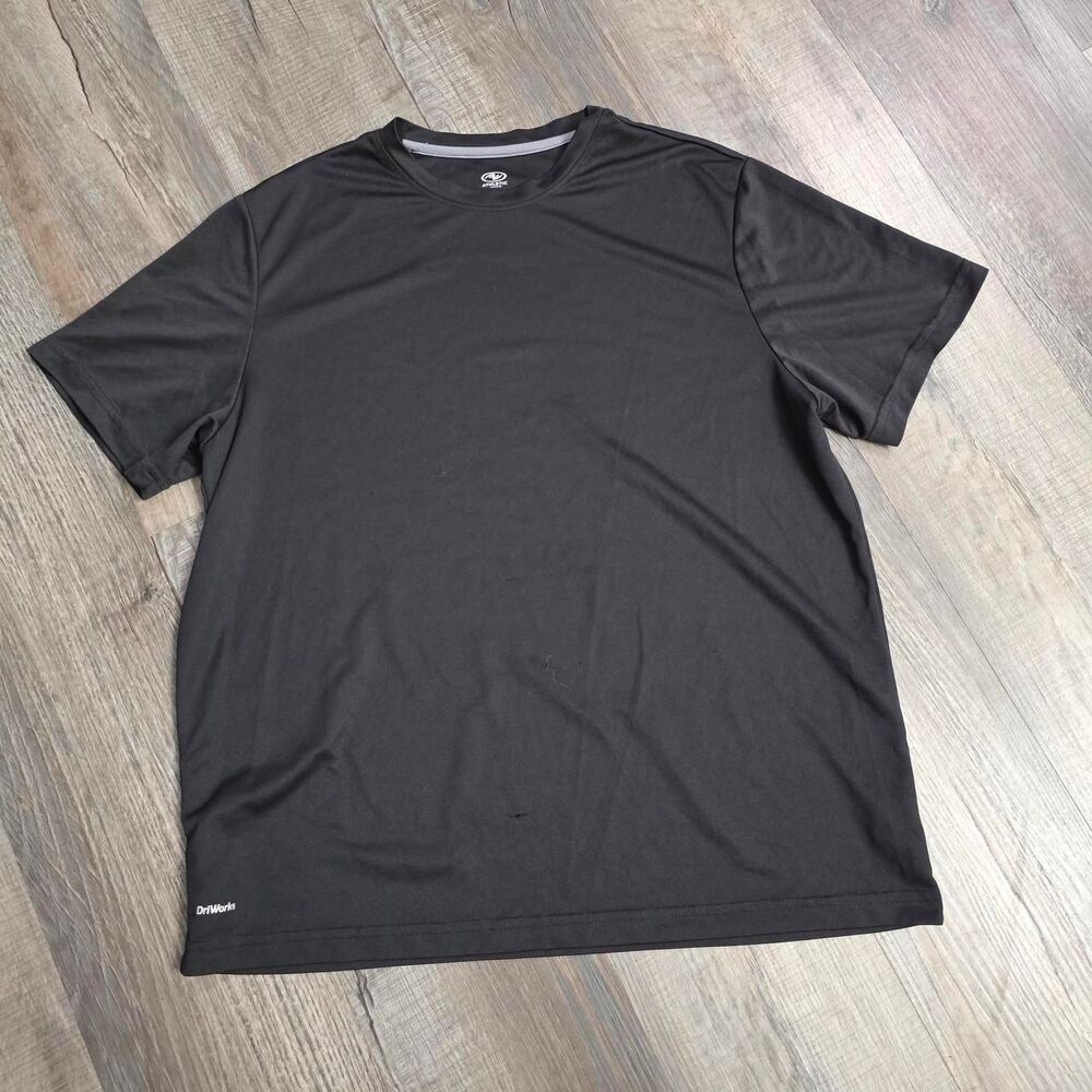 Athletic Works Men XL Black DriWorks Performance T-Shirt Short Sleeve Activewear